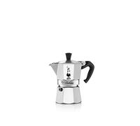 Bialetti Cafetière Aluminium 0,5 Mokina Tasses Aluminium Noir/Argent 13 x 6,5 x 12 cm