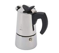 Bialetti - Musa Induction, Cafetière Expresso en Inox, Adaptée à Tous Les Types de Plaques de Cuisson, 4 Tasses (150 Ml), Argenté