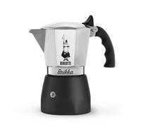 Bialetti New Brikka 2023, Moka pot, la seule cafetière capable de faire un expresso crémeux, 2 tasses, Aluminium et Noir