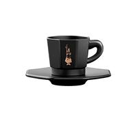 BIALETTI OCTAGONAL CUPS, SET OF 4 CUPS, MATT BLACK AND ROSE GOLD, 75 M