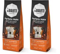 Bialetti Perfetto Moka Café moulu, saveur caramel - 1 x 250 g (Lot de 2)