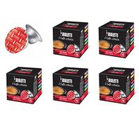 Bialetti PRA 666162 Lot de 64 capsules de café Bialetti Roma Mokona tasse Diva dosettes en aluminium