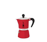 Bialetti Rainbow Caffettiera Colorata, Alluminio, Rossa, 1 Tazza, Rouge