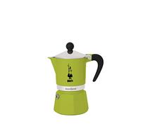 Bialetti Rainbow Caffettiera Colorata, Alluminio, Verde, 3 Tasses