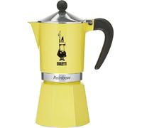 Bialetti Rainbow Machine à café espresso italienne, 6 tasses, aluminium, jaune