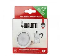 Bialetti Ricambi, Includes 1 Gasket and 1 Plate, Compatible with Moka express 6 cups, Moka Induction, Orzo Express and Brikka, Non Applicable, Argenté.