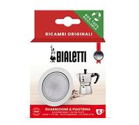 Bialetti Ricambi, Includes 1 Gasket and 1 Plate, Compatible with Moka express 6 cups, Moka Induction, Orzo Express and Brikka, Non Applicable.