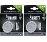 Bialetti Ricambi, Includes 1 Gasket and 1 Plate, Compatible with Venus, Kitty, Musa and Class (6 Cups), Grey (Lot de 2)