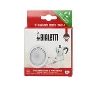 Bialetti Pièces détachées BIA640308 – 3 joints et 1 plaque – Compatible Moka Express (6 tasses)