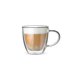 Bialetti Set 2 Verre Double Wall Capri, 160ml, Isolation Thermique, Verre Borosilicaté