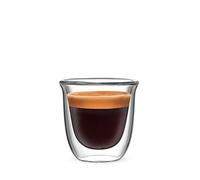 Bialetti Set 2 Verre Double Wall Firenze, 80ml, Isolation Thermique, Verre Borosilicaté