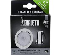 Bialetti Set de pièces de rechange 1 joint en silicone + 1 filtre 6 tasses pour Venus, Kitty, Musa, gris, 2 pièces (1 set)
