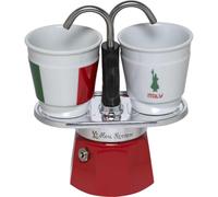 Bialetti Set Mini Italia 2 Cafetière Expresso Rouge 90 Ml