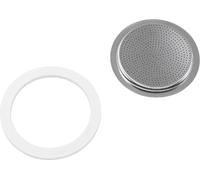 Bialetti Silikon Dichtung und Filter für Espressokocher 6 Tassen, Ersatzteil, Ersatz, Dichtungsring, Filtersieb, 800412