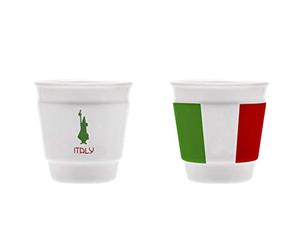 Bialetti Tasse Verre Tricolore, 1 Unité, Clair