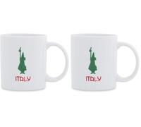 Bialetti Tasses Mug Drapeau Italien (Lot de 2)