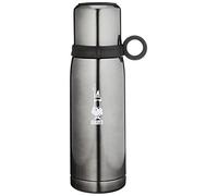 Bialetti Bouteille thermique To Go – Double paroi, 460 ml, chaud 12h / froid 24h, acier, gris foncé