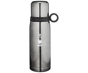 Bialetti To Go Bouteille Thermique avec Couvercle-Gobelet, à Double Paroi, Garde au Chaud pendant 12 heures et au Froid pendant 24 heures, Capacité 460 ml, Acier, Gris Foncé