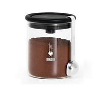 Bialetti Verre à Café Moka 250g (avec Bouchon) Verre, Noir, Transparent.