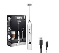 Bialetti Whipper, réglable sur 3 niveaux, double fouet, charge USB, acier inoxydable