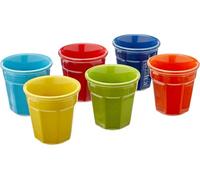 Bialetti Y0TZ500 Set de 6 Bicchierinis Céramique Multicolore 0.09L