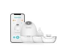 Biamba Pump Pro Tire-lait portable mains libres - Capacité de 180 ml - Tire-lait portable avec contrôle par application, tire-lait électrique mains libres avec 3 modes, 9 niveaux d'aspiration, design