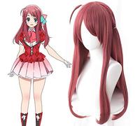 Biamoxer Sakura Minamoto perruque de Cosplay ZOMBIE LAND SAGA longs cheveux synthétiques droits pour le visage pour adulte
