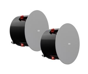 Biamp 8in Pair of 2-Way High Effieciency Coaxial Ceiling Loudspeakers - White