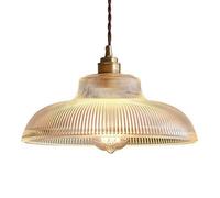 BIANBHUO Lustres de Nordique, Abat-Jour créatifs en Verre en Forme de Chapeau, Suspension Simple E27 Bouche d'escargot, plafonniers de Montagne affleurants, Pendentif décoratif d'allée de