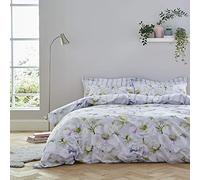 Bianca Cotton Soft Artic Poppy Green Parure Housse de Couette 200x220+50x80(2) et Drap Housse 140x200 Blanc