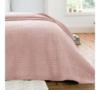 Bianca Couvre-lit brodé Velours Attica Rose 240x260 cm
