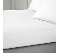 Bianca Drap-Housse en Satin de Coton 400 Fils pour lit Double Ivoire