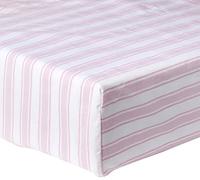 Bianca Drap-Housse Simple en Coton à Carreaux et Rayures Rose