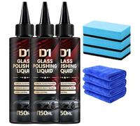 Bianca Glass Polishing Liquid D1, Bominis Car Glass Polishing Compound Windshield Cleaner Glasss Oil Film Remover for Anti-Fog Hydrophobic Coating Spray,Removes Swirls,Scratches & Wiper Marks (# 3)