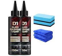 Bianca Glass Polishing Liquid D1, Bominis Car Glass Polishing Compound Windshield Cleaner Glasss Oil Film Remover for Anti-Fog Hydrophobic Coating Spray,Removes Swirls,Scratches & Wiper Marks (# 2)