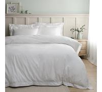 Bianca Lottie Parure de lit avec Housse de Couette et taies d'oreiller en Coton 180 Fils Blanc