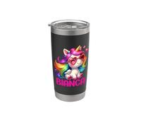 Bianca Nom personnalisé Licorne Colorée Femmes Filles Gobelet isotherme en acier inoxydable double paroi