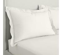Bianca Paire de taies d'oreiller en Percale de Coton Oxford 200 Fils Crème