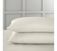 Bianca Paire de taies d'oreiller Standard, Coton, Oyster, 50x75cm (x2)