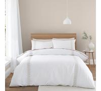 Bianca Parure de lit King Size en Coton 180 Fils avec Housse de Couette et taies d'oreiller Motif Feuilles