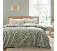 Bianca Parure de lit réversible en Coton 200 Fils avec Housse de Couette et taie d'oreiller Vert