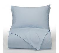 Bianca Plain Dyed Blue Parure Housse de Couette 140 x 220 + 60 x 70 + 60 x 70 Blanc