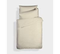 Bianca Plain Dyed Cotton Percale Cream 200 TC Duvet Set 160 x 220 cm - 50 x 80 cm