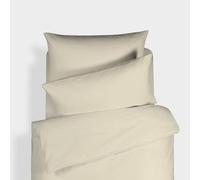 Bianca Plain Dyed Cream Parure de lit 140 x 220 + 60 x 70 cm