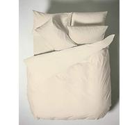 Bianca Plain Dyed Cream Parure de lit 150 cm 100% Coton Percale