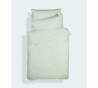 Bianca Plain Dyed Light Green Parure de lit 100% Coton Percale pour lit de 105 cm