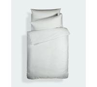 Bianca Plain Dyed White Parure de lit 100% Coton Percale pour lit de 105 cm