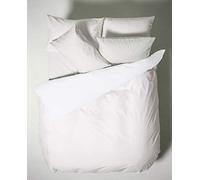 Bianca Plain Dyed White Parure de lit 100% Coton Percale pour lit de 180 cm