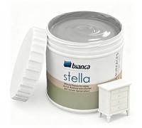Bianca Stella Peinture pour meubles sans ponçage - Peinture parfumée à base d'eau pour meubles, bois, armoires de cuisine, table, chaise, gris étain, brillant, résistant aux rayures, haute couverture