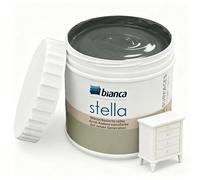 Bianca Stella Peinture pour meubles sans ponçage - Peinture parfumée à base d'eau pour meubles en bois, armoires de cuisine, table, chaise, gris anthracite brillant, résistant aux rayures, haut